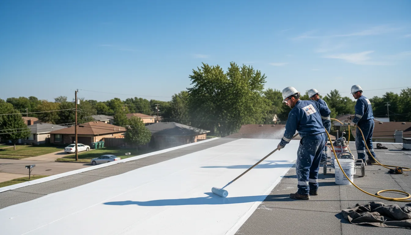 Commercial roof coating in Bishop Hill, IL near me